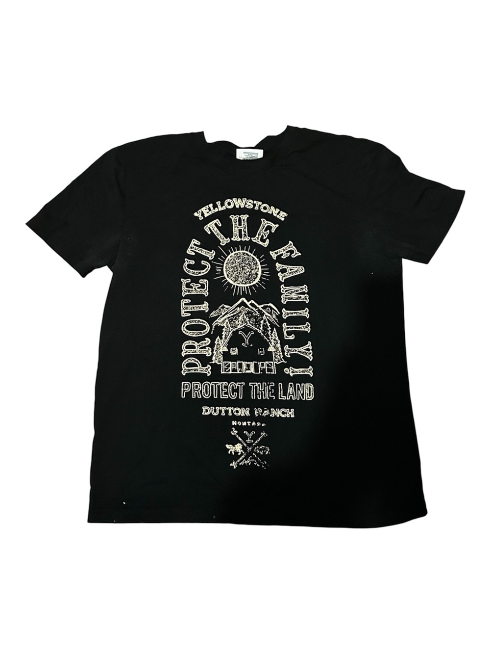 Yellowstone Black Graphic Tee Men’s Medium